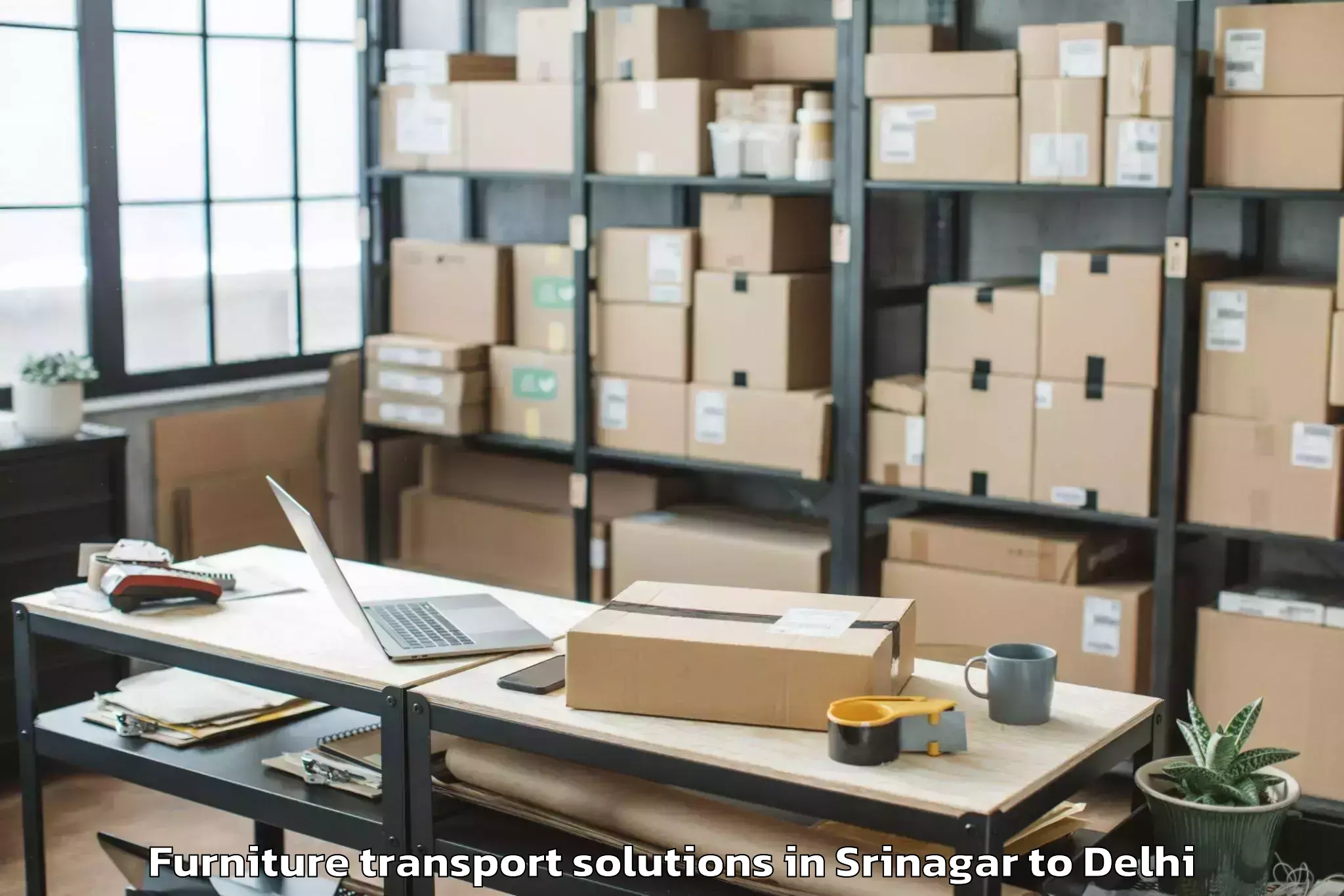 Get Srinagar to Naraina Furniture Transport Solutions